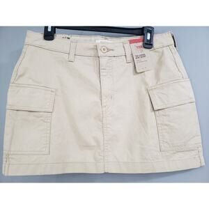 NEW Levi’s 94‎ Cargo Skirt Khaki Size 29 Mini Retro Tan Beige - 100% Cotton